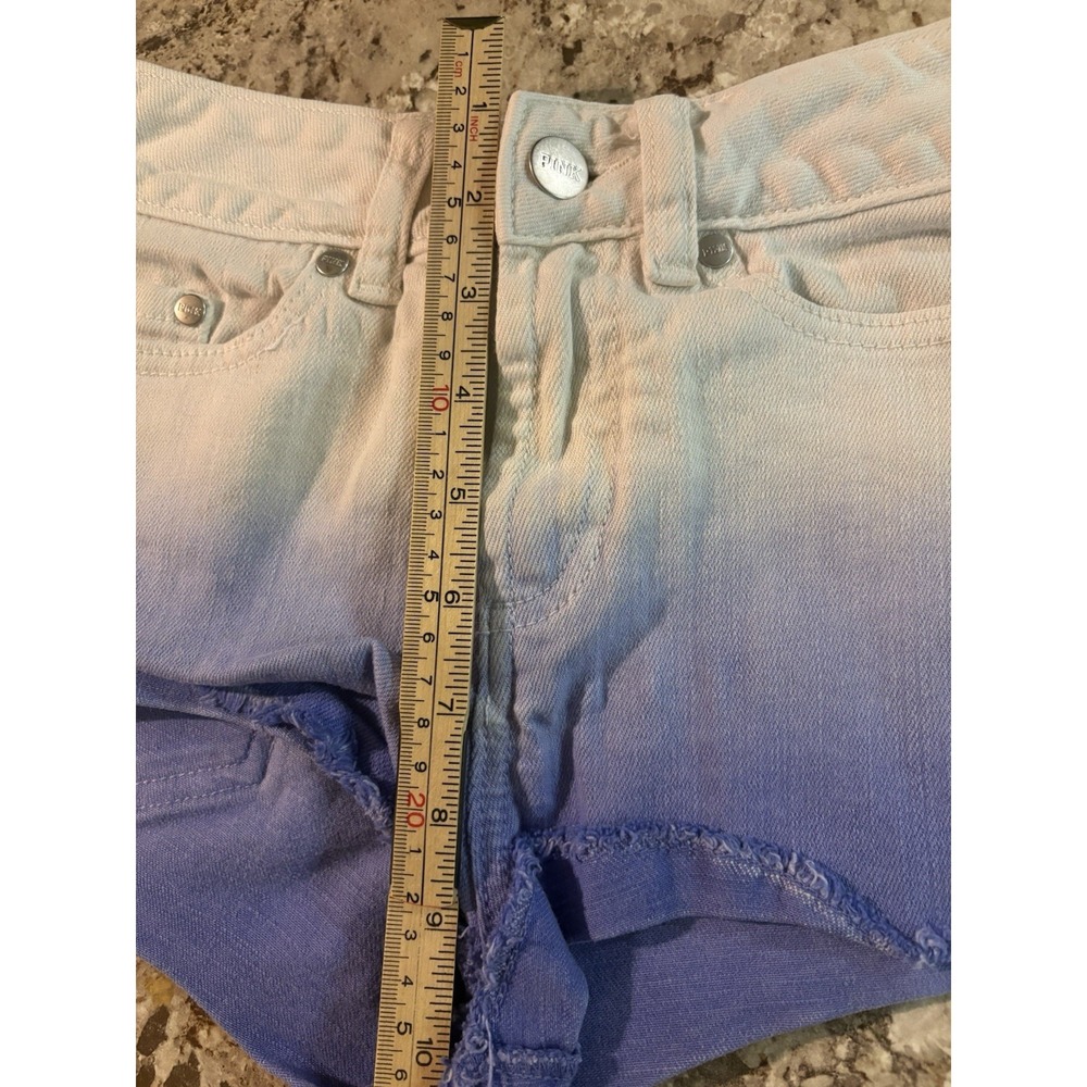 Victoria's Secret PINK Tie Dye Y2K Women's Denim Booty Shorts Purple White SZ 0‎ - Picture 11 of 12